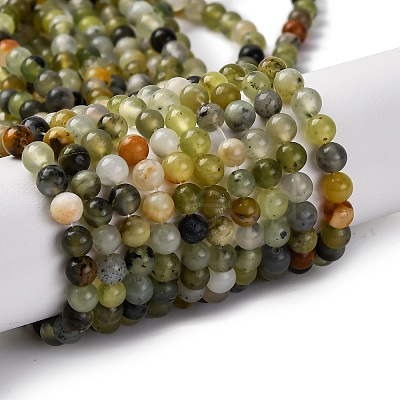 Natural New Jade Beads Strands G-F591-16-5MM-1