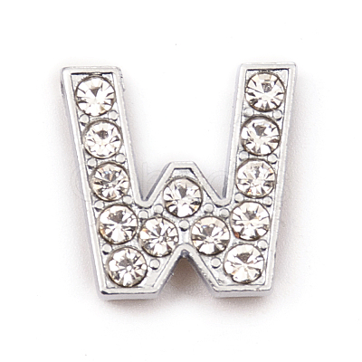 Alloy Slide Charms ALRI-WH0005-09W-P-1