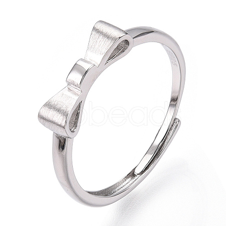 925 Sterling Silver Adjustable Ring Settings STER-T007-05P-1