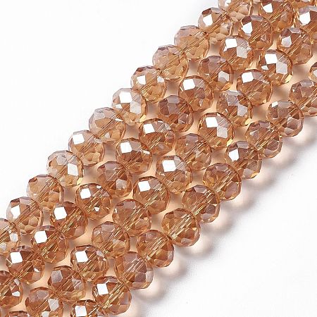 Handmade Imitate Austrian Crystal Faceted Rondelle Glass Beads X-G02YI0Q3-1