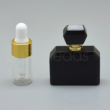 Synthetic Quartz Openable Perfume Bottle Pendants G-E556-08C-1