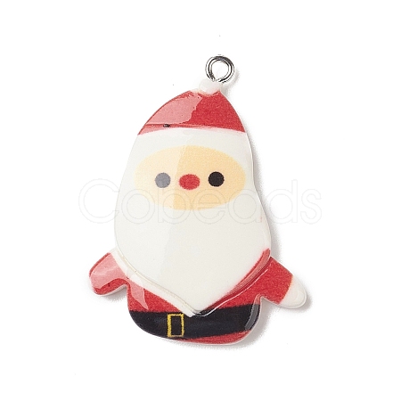 Christmas Theme Opaque Resin Pendants RESI-C021-01C-1