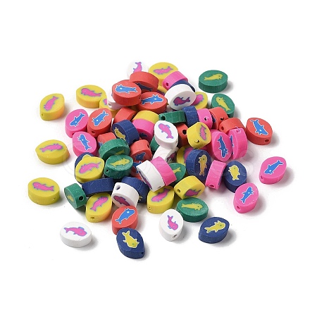 Handmade Polymer Clay Beads CLAY-H005-07-1