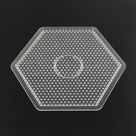 Hexagon ABC Plastic Pegboards used for 5x5mm DIY Fuse Beads DIY-Q009-53-1