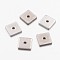 Non-Tarnish 304 Stainless Steel Spacer Beads, Square, Stainless Steel Color, 6x6x0.8mm, Hole: 1.2mm