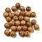 Wood Beads, Undyed, Round, Sandy Brown, 8mm, about 1450pcs/500g