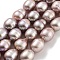 Natural Cultured Freshwater Pearl Beads Strands , Grade 3A, Rice, Rosy Brown, 9~10mm, Hole: 0.6mm, about 19pcs/strand, 6.69~6.89''(17~17.5cm)