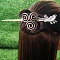 Antique Silver Viking Hair Sticks Hair Pin, Ladies Retro Hair Accessory, Rose Sword Hair Sticks, Bird, 180mm