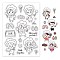 PVC Plastic Stamps, for DIY Scrapbooking, Photo Album Decorative, Cards Making, Stamp Sheets, Girl Pattern, 16x11x0.3cm