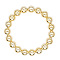 Classic Golden Tone Round Brass Beaded Stretch Bracelets for Women Men