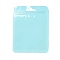 Rectangle Plastic Zip Lock Gift Bags, with Transparence Windows Resealable Bags, Pale Turquoise, 12x9x0.15cm, Unilateral Thickness: 2.5 Mil(0.065mm)