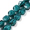 Handmade Gold Sand Lampwork Beads Strands, Nuggets, Dark Cyan, 12x11x7mm, Hole: 1mm, about 50pcs/strand, 23.62''(60cm)