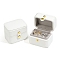 4-Slot PU Leather Ring Organizer Storage Boxes, with Velvet Inside, Rectangle, White, 7x5x5.5cm