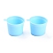 Mini Plastic Cup Model, Miniature Landscape Kitchen Dollhouse Accessories Decorations, Light Sky Blue, 33.5x29.5x22.5mm, Hole: 1.4mm, Inner Diameter: 23mm