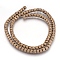 Electroplate Non-magnetic Synthetic Hematite Bead Strands, Frosted, Column, Antique Bronze Plated, 5x4mm, Hole: 1mm, about 101~102pcs/strand, 15.9 inch(40.5cm)