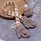 Mini Cloth Doll Scarf & Hat, for Doll Making Supplies, Camel, 55x40x10mm