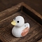 Duck Ceramic Incense Burners Holder, Aromatherapy Furnace Home Decor, Pale Violet Red, 46x30x45mm