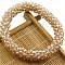 Crystal Glass Beaded Stretch Bracelets, Womens Fashion Handmade Jewelry, BurlyWood, Inner Diameter: 2-3/8 inch(6cm)