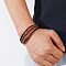 Retro Minimalist Leather Magnetic Clasp Bracelet for Men - Trendy European and American Style Jewelry