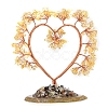 Natural Citrine Chips Heart Tree Decorations PW-WG86934-06-1