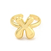 Brass Letter Open Cuff Rings for Women RJEW-G313-01X-G-2