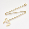 201 Stainless Steel Pendant Necklaces NJEW-T009-JN037-2-45-2