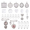 Fashewelry DIY Charm Drop Safety Pin Brooch Making Kit DIY-FW0001-26-9