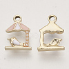 Light Gold Plated Alloy Charms X-ENAM-T009-44C-2