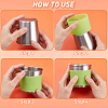 Gorgecraft 6Pcs 6 Colors Silicone Nonslip Heat Resistant Reusable Cup Sleeve SIL-GF0001-08-4
