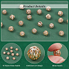   20Pcs 10 Style Brass Hollow Round Beads KK-PH0005-89-4