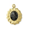 Ion Plating(IP) Real 14K Gold Plated 304 Stainless Steel with Glass Pendant FIND-Z028-30C-1