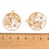 Rack Plating Alloy Enamel Pendants FIND-A040-07A-01G-3