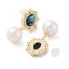 Pearl Dangle Stud Earrings EJEW-P256-08G-2