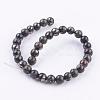 Natural Pyrite Beads Strands G-P303-01-6mm-16-2