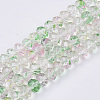 Transparent Spray Painted Glass Beads Strands DGLA-T001-001I-1
