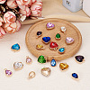 Pandahall 40Pcs 20 Styles Faceted Glass Rhinestone Pendants GLAA-TA0001-44-5