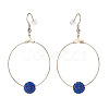 Bling Rhinestone Beaded Big Ring Dangle Earrings for Women EJEW-JE04752-6