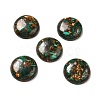 Assembled Synthetic Bronzite and Malachite Cabochons G-I339-08C-1