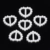 ABS Plastic Imitation Pearl Bead Buckles OACR-S020-35-2
