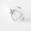 Fashionable Brass Clear Cubic Zirconia Heart-shaped Nose Ring for Women Daily Wear CT1222-2-1