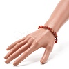 Natural Red Jasper Nuggets Beads Stretch Bracelet for Her BJEW-JB06951-08-3