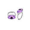 Evil Eye Glass Ajuastable Rings RJEW-S048-002P-NF-4