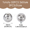52Pcs 26 Style Electroplate Glass Alphabet Beads FIND-TA0001-99B-13