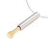 304 Stainless Steel Column Pendant Necklace NJEW-P262-14-4