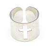 Adjustable Stainless Steel Cuff Finger Rings X-RJEW-S038-048-1