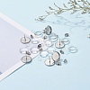 DIY 50Pairs Flat Round Earring Making Kits DIY-YW0001-90P-5