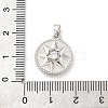 Brass Micro Pave Cubic Zirconia Pendants KK-U033-05P-3