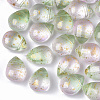 Two Tone Transparent Spray Painted Glass Beads GLAA-T017-01-B01-1
