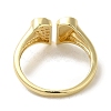 Brass Micro Pave Cubic Zirconia Rings for Women RJEW-E295-38G-3