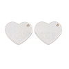 925 Sterling Silver Blank Heart Charms STER-F057-04S-1